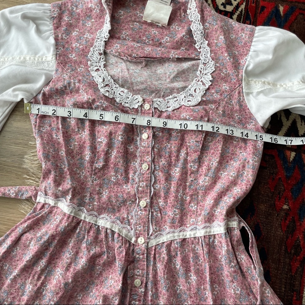 Vintage Gunne Sax Renaissance Puff Sleeve Prairie Dress - Picture 4 of 9